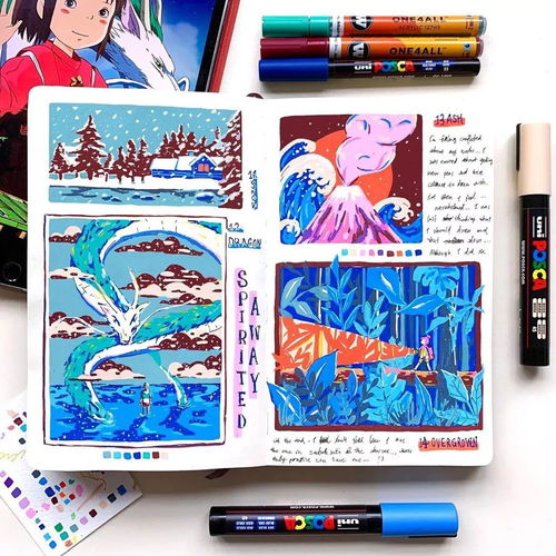 手賬藝術 看繪畫大神的手賬本，美哭了！